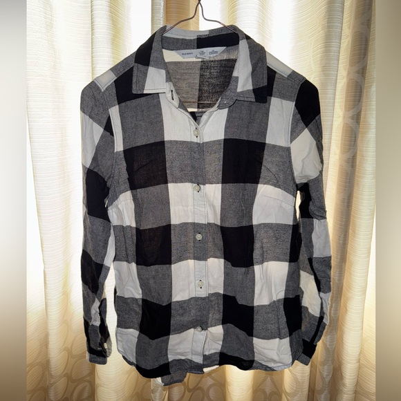Old Navy Black and White Checkered Women’s Shirt - Picture 1 of 1